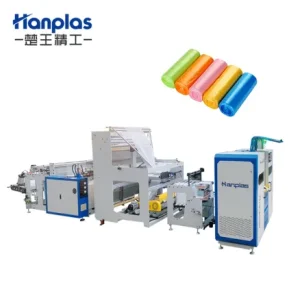 HP-RE Tam Otomatik PE V-katlamalı Alt Sızdırmazlıklı Rulo Çöp Plastik Poşet Yapma Makinesi